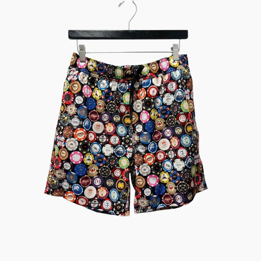 Robert Graham Mens Vegas Casino Poker Chip Swim Trunks Small Never Worn